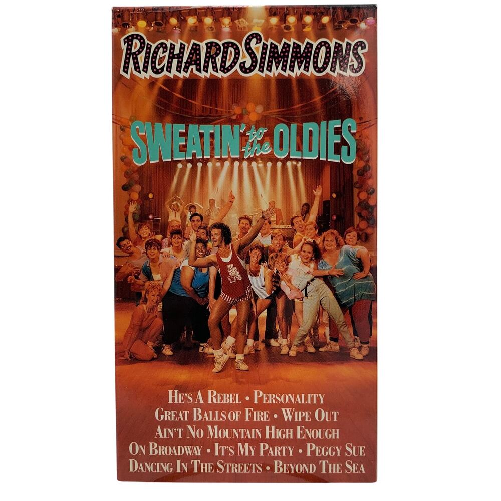 Richard Simmons Sweatin' to the Oldies (VHS, 1988) Aerobics Workout Exercise